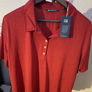 Cutter & Buck Red Polo NWT Men's 3XL